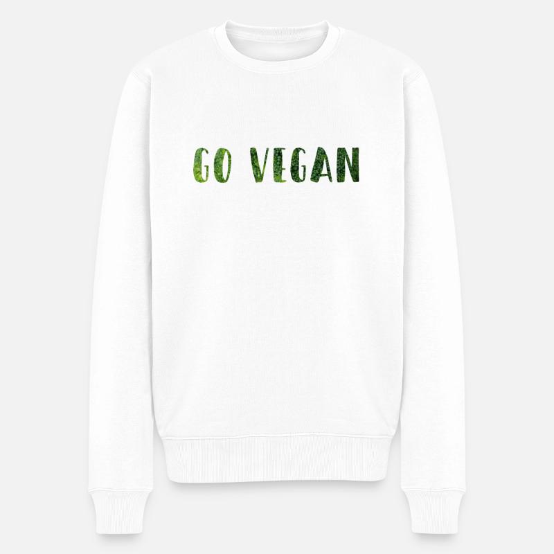 Go Vegan - Pull Premium bio Homme - blanc