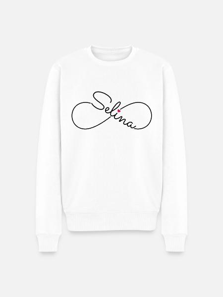 Selina surname first name - Men's Premium Organic Jumper - white