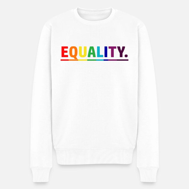 Equality - Männer Premium Bio Pullover - Weiß