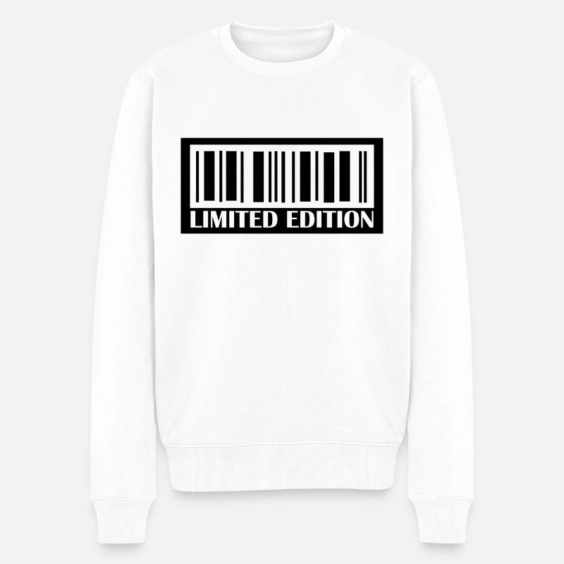 barcode limited edition - Pull Premium bio Homme - blanc