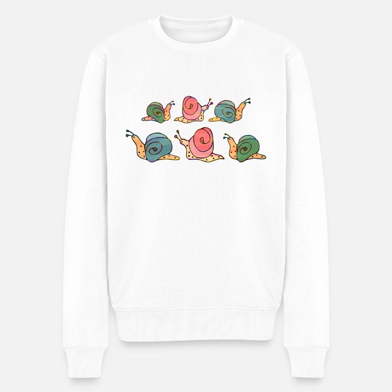 Escargots - Pull Premium bio Homme - blanc