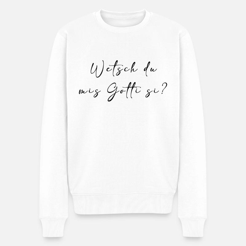 Gotti - Männer Premium Bio Pullover - Weiß