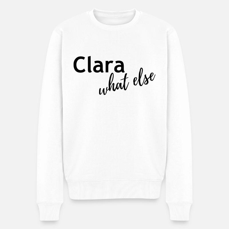 Clara Quoi d’autre - Pull Premium bio Homme - blanc