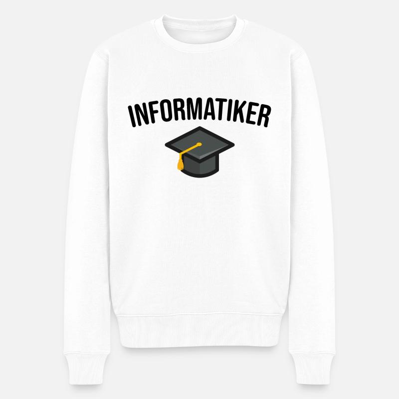 Informatiker Studium Ausbildung - Männer Premium Bio Pullover - Weiß