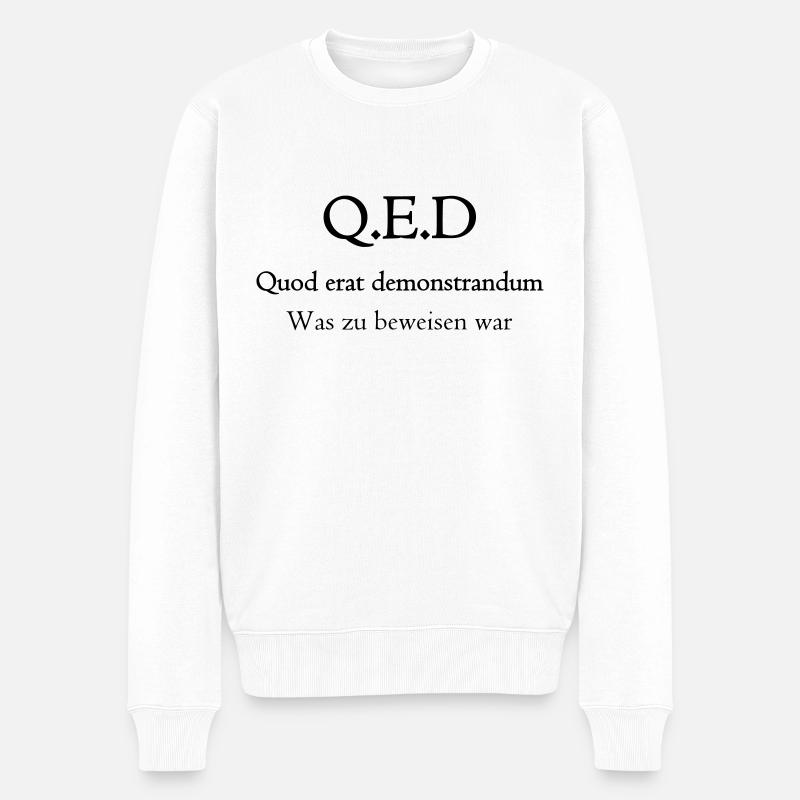 Quod erat demonstrandum (Q.E.D) - Männer Premium Bio Pullover - Weiß