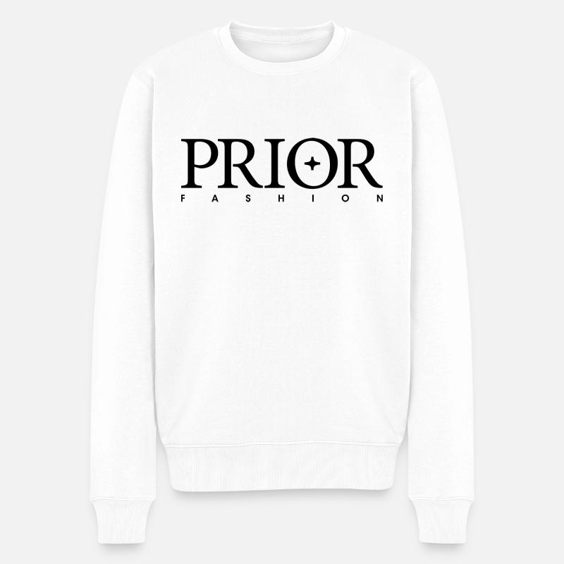 PRIOR mode noir - Pull Premium bio Homme - blanc