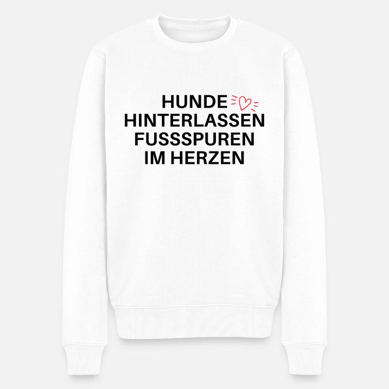 Hundespruch - Männer Premium Bio Pullover - Weiß