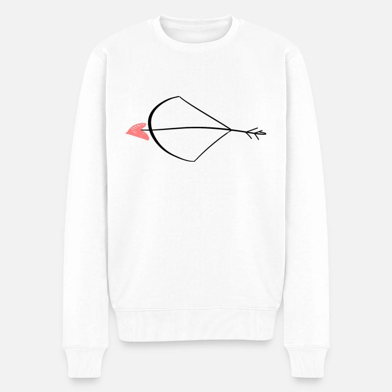 Flèche Cupidon,Saint-Valentin - Pull Premium bio Homme - blanc