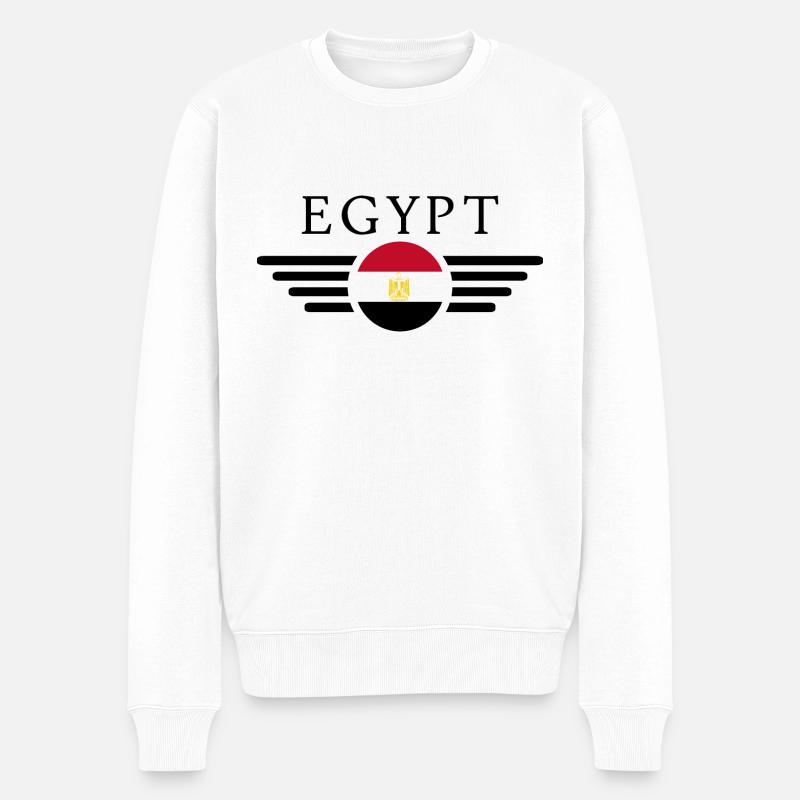 Ich liebe Ägypten - Männer Premium Bio Pullover - Weiß