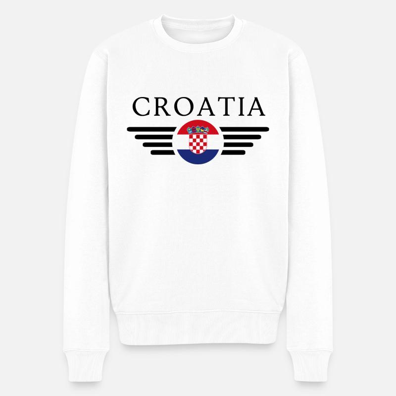 J’adore la Croatie - Pull Premium bio Homme - blanc