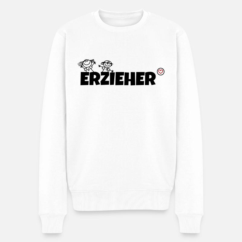 Erzieher - Männer Premium Bio Pullover - Weiß