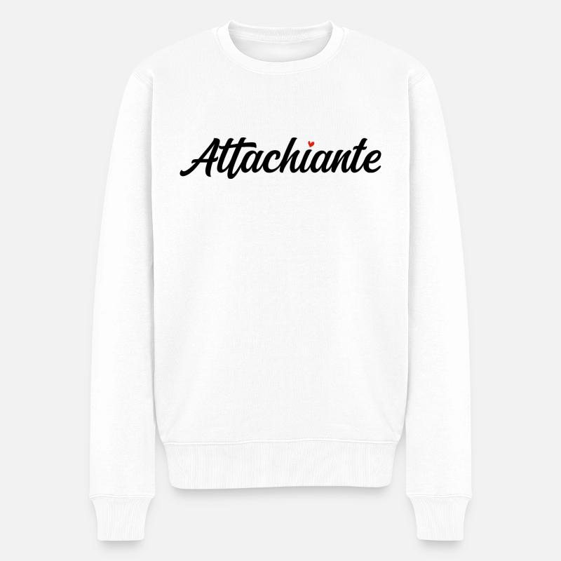 Attachiante - Pull Premium bio Homme - blanc