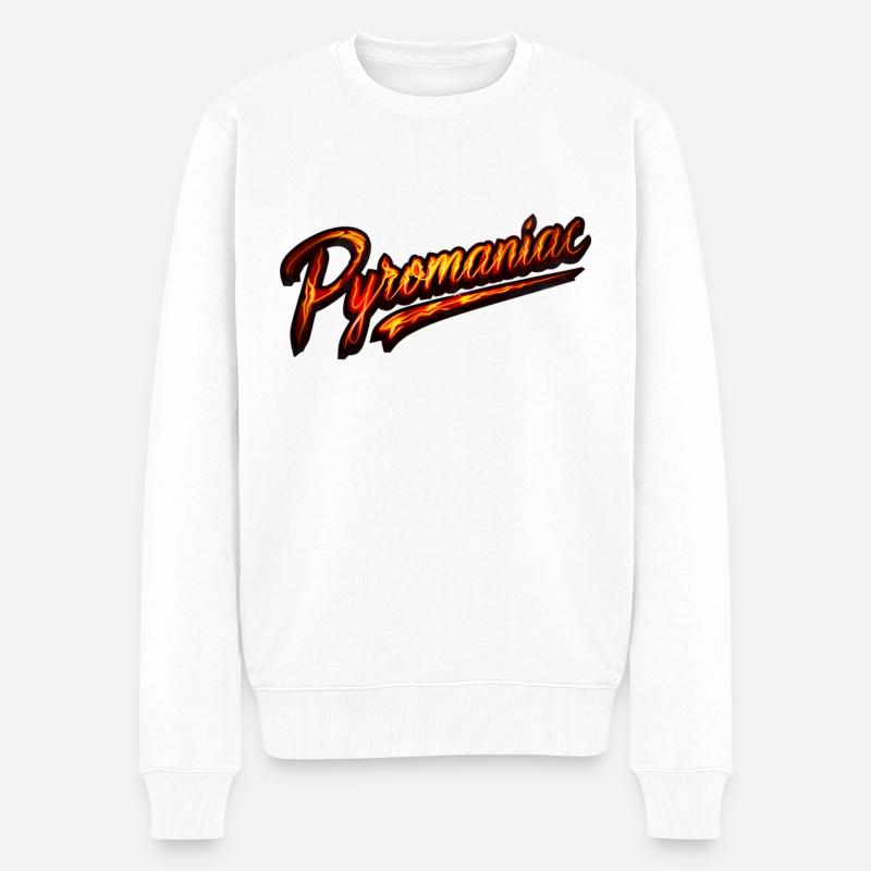Pyromane - Männer Premium Bio Pullover - Weiß