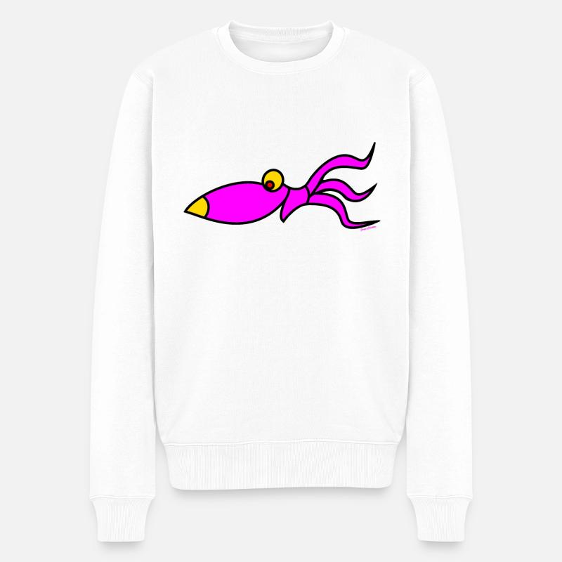 squid shirts - Männer Premium Bio Pullover - Weiß