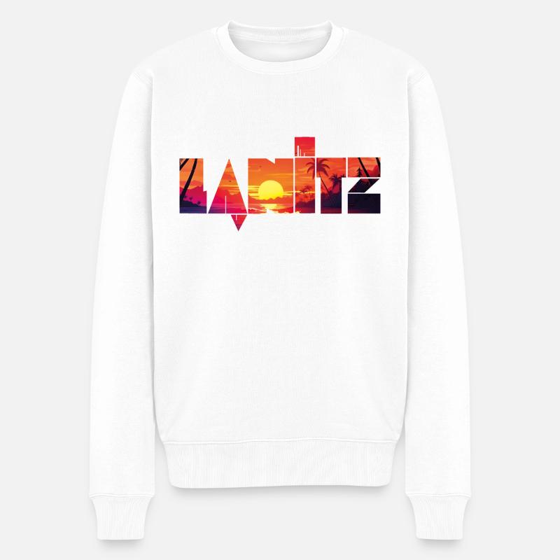 Lanitz Tropen - Männer Premium Bio Pullover - Weiß