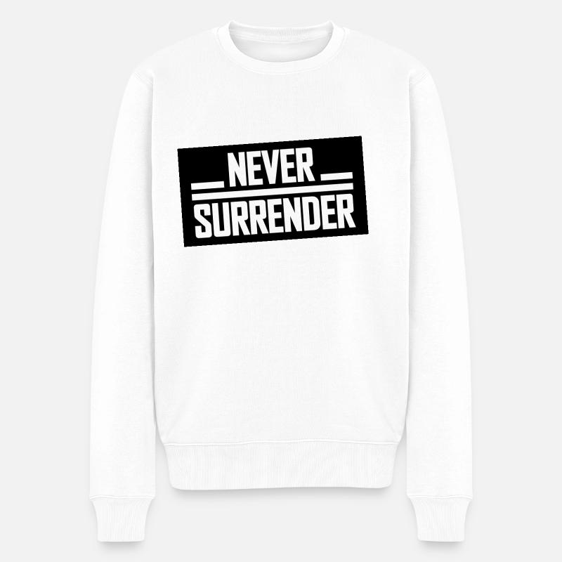Ne jamais se rendre - Pull Premium bio Homme - blanc