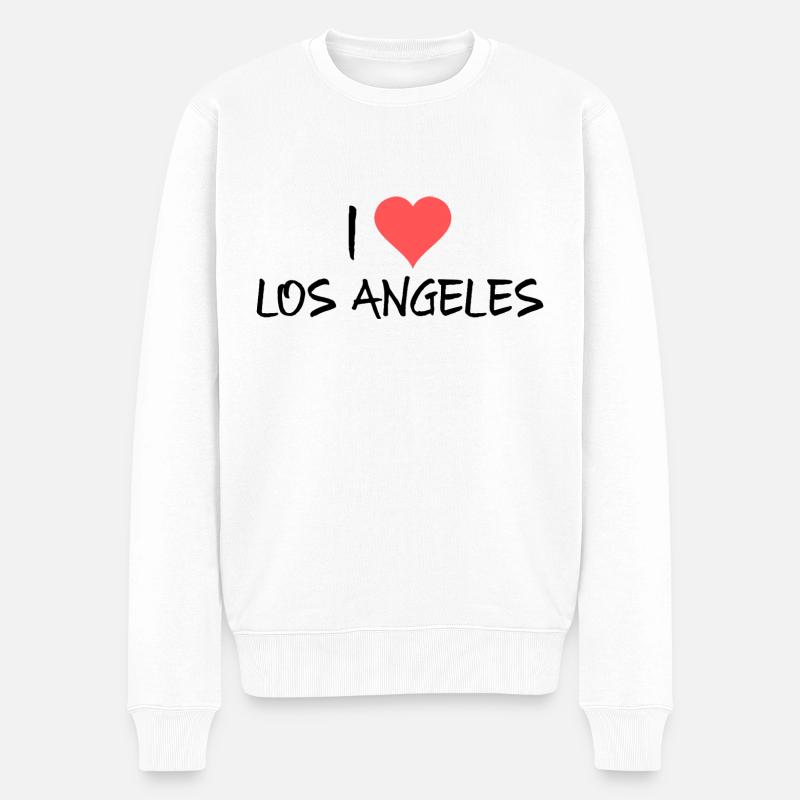 Los Angeles - Männer Premium Bio Pullover - Weiß