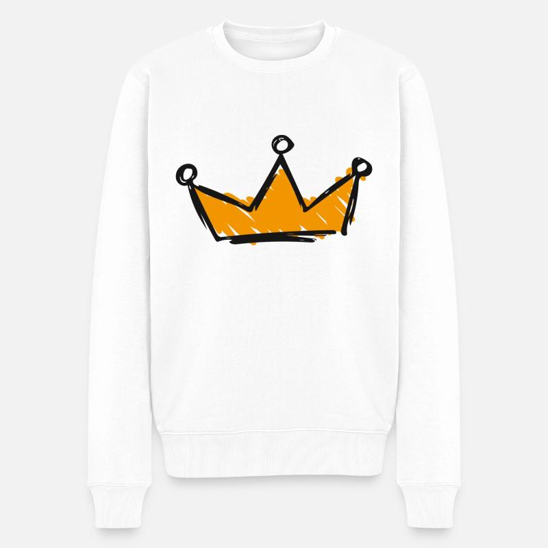 Couronne - Pull Premium bio Homme - blanc
