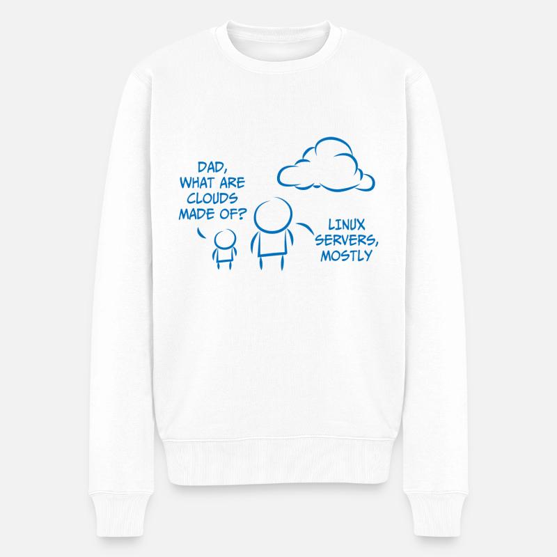 Linux Informatik Entwickler Programming Geschenk - Männer Premium Bio Pullover - Weiß