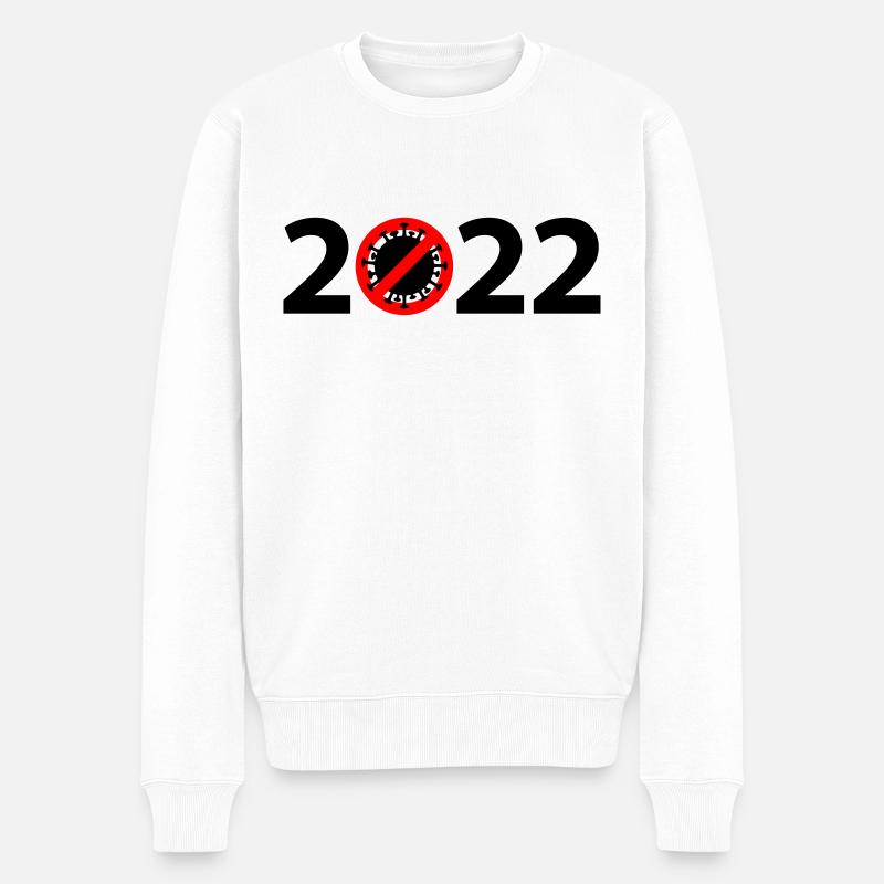 2022 Anti Corona Virus - Männer Premium Bio Pullover - Weiß