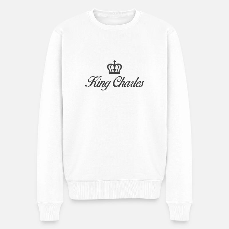 Roi Charles König Monarque d’Angleterre - Pull Premium bio Homme - blanc