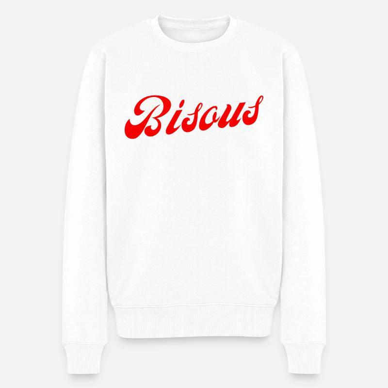 Bisous idée cadeau - Pull Premium bio Homme - blanc