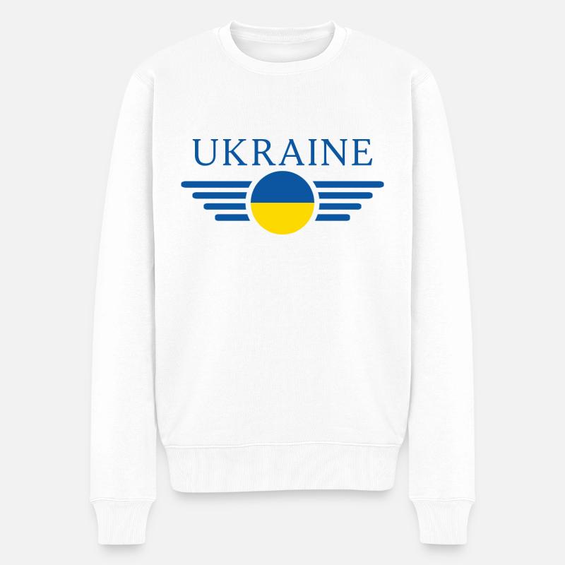 Ukraine - Pull Premium bio Homme - blanc