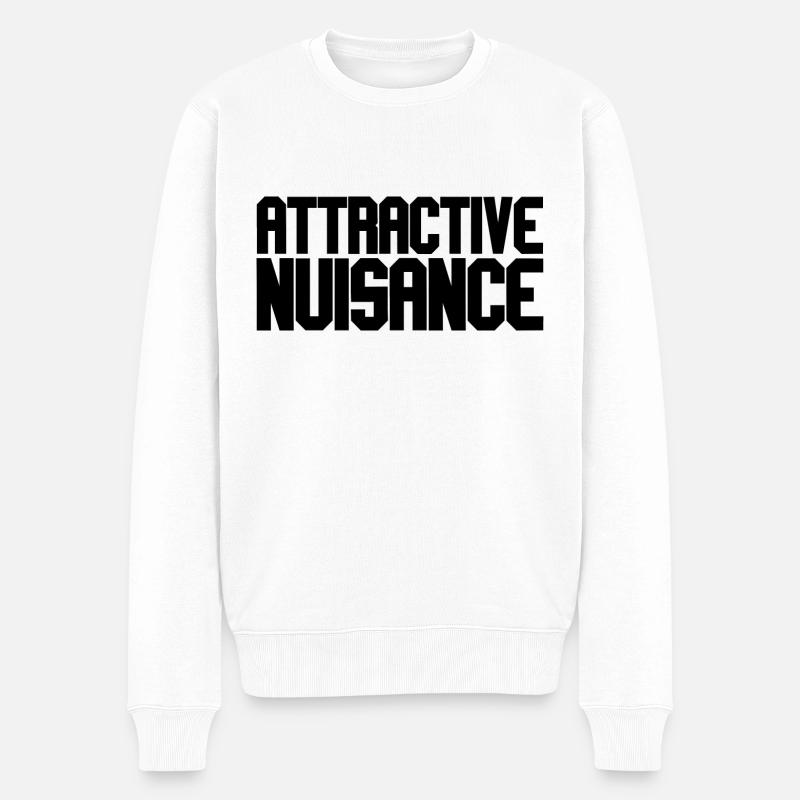 Attractive Nuisance - Männer Premium Bio Pullover - Weiß