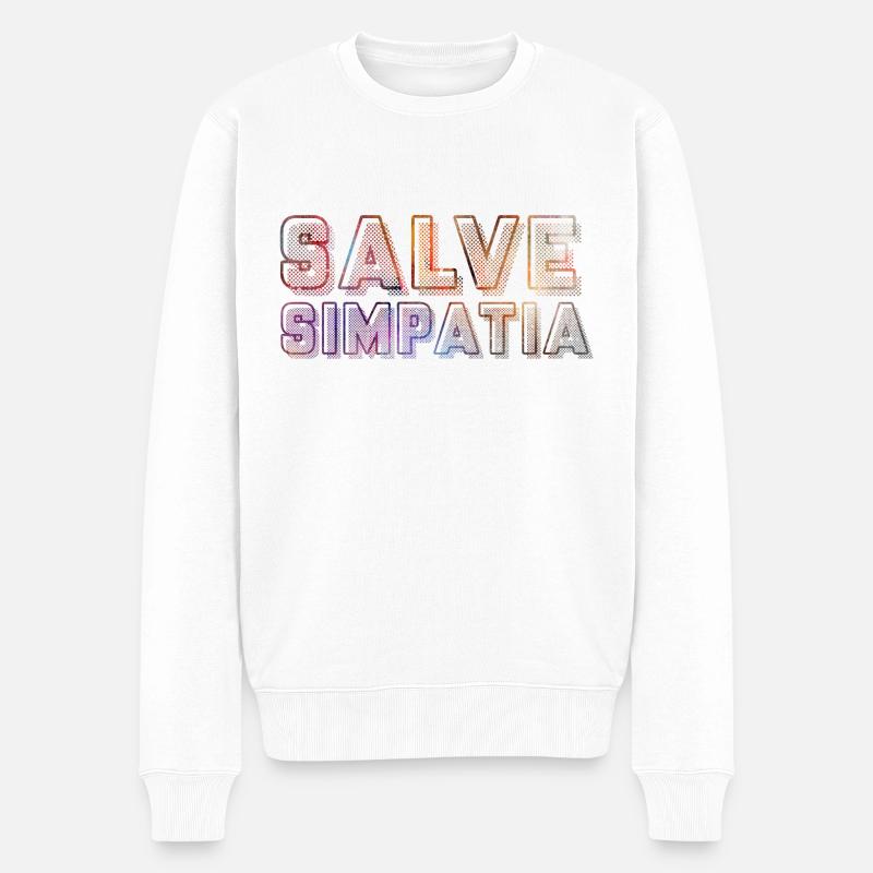 Salve Simpatia - Männer Premium Bio Pullover - Weiß