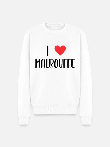 i love malbouffe - Pull Premium bio Homme - blanc