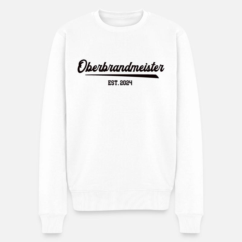 Oberbrandmeister Feuerwehr 2024 Feuerwehrmann FFW - Männer Premium Bio Pullover - Weiß