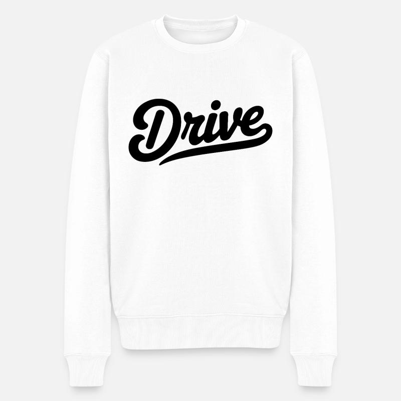 COOLES T-SHIRT, FAHRT - Männer Premium Bio Pullover - Weiß