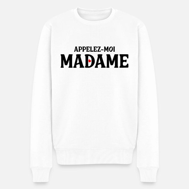 Dame - Männer Premium Bio Pullover - Weiß