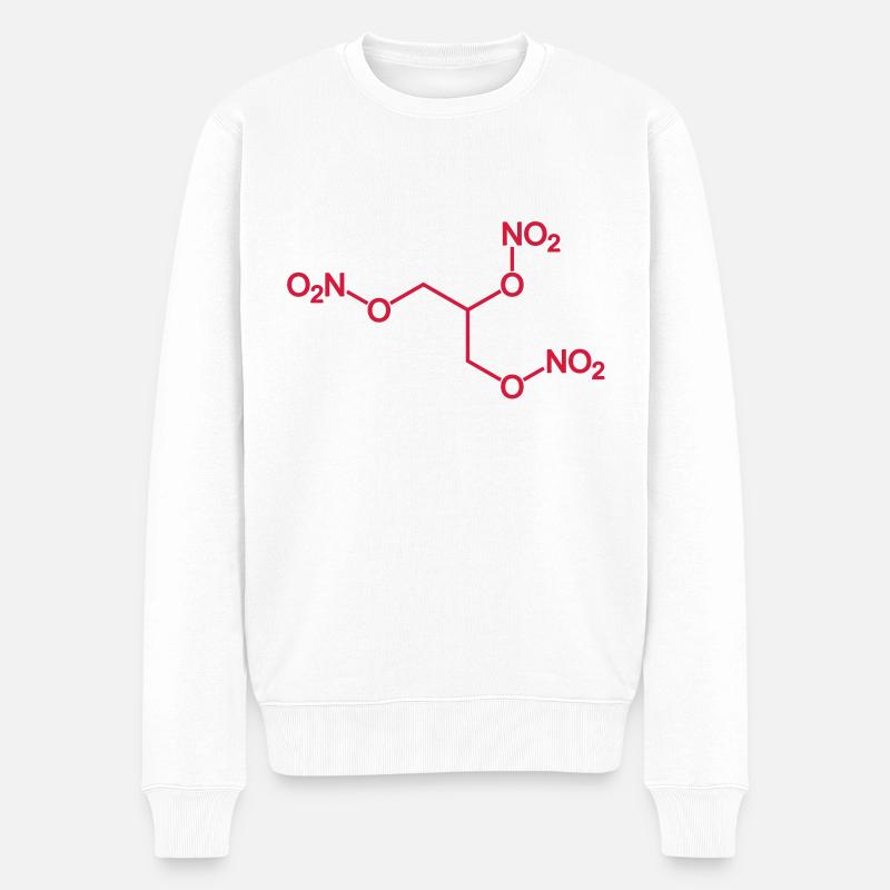 dynamite (nitroglycérine) - Pull Premium bio Homme - blanc