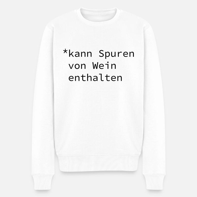 wein - Männer Premium Bio Pullover - Weiß