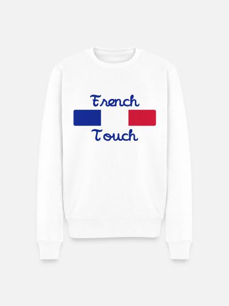 French Touch / France - Men's Premium Organic Jumper - white