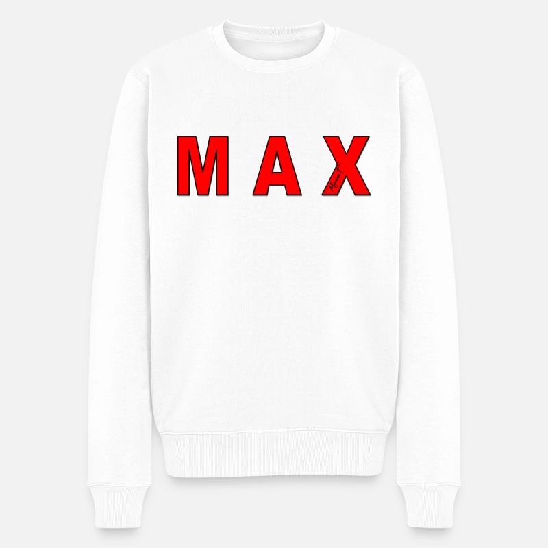 max - Männer Premium Bio Pullover - Weiß