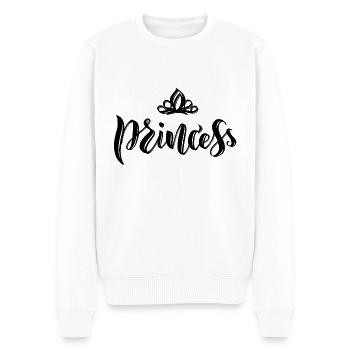 Prinzessin - Männer Premium Bio Pullover - Weiß - Vorne - Thijin (182cm)