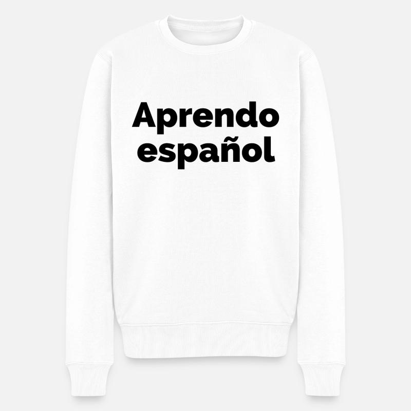 J’apprends l’espagnol - langue espagnole - Pull Premium bio Homme - blanc
