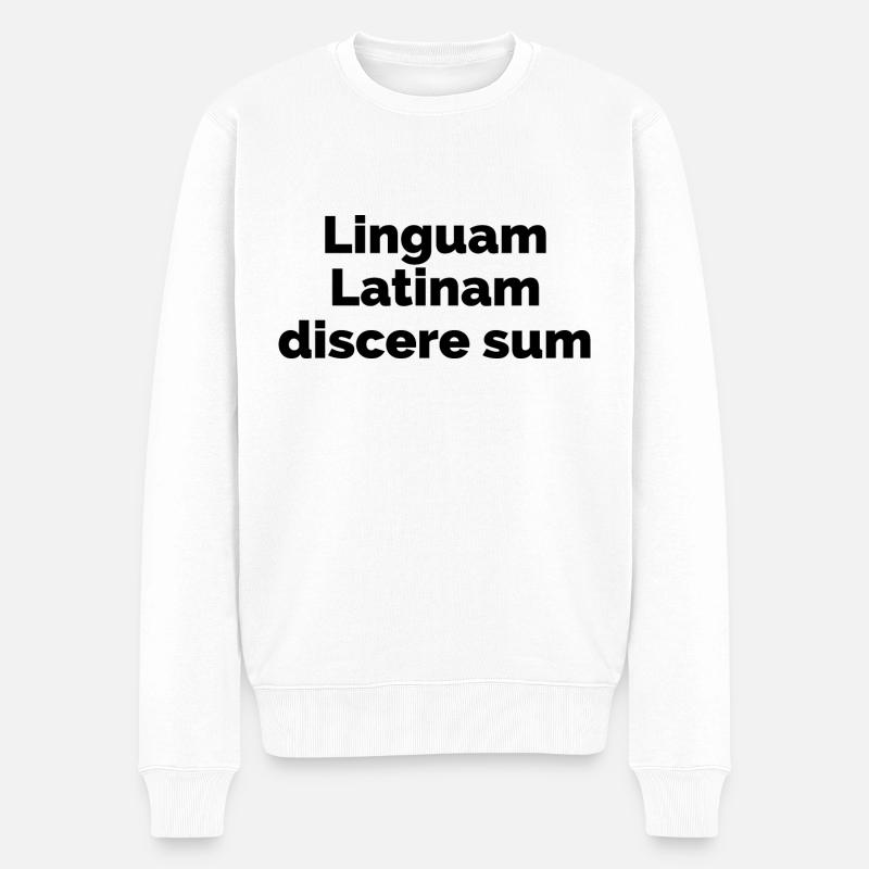 J’apprends le latin - langue latine - Pull Premium bio Homme - blanc
