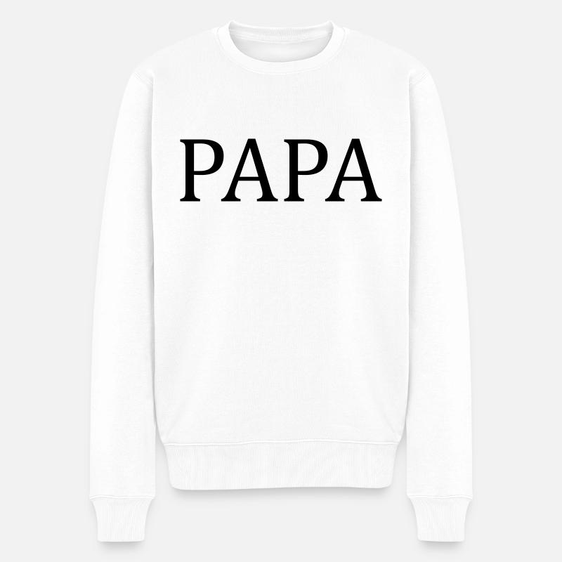 Papa - Pull Premium bio Homme - blanc