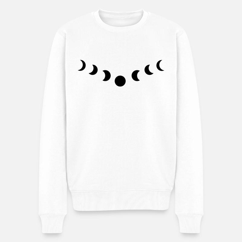 phase de la lune - Pull Premium bio Homme - blanc