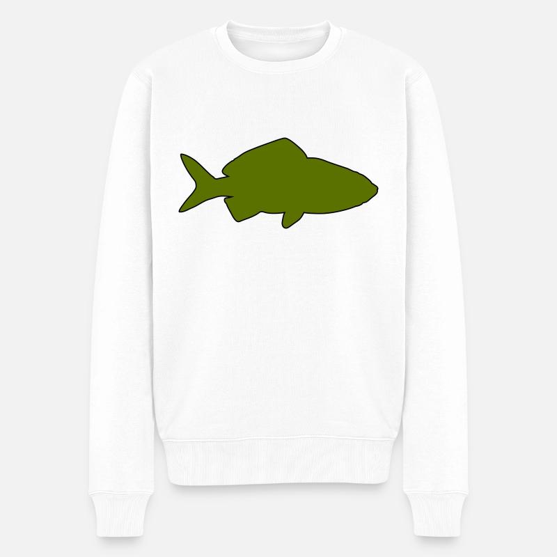 Goldfisch - Männer Premium Bio Pullover - Weiß