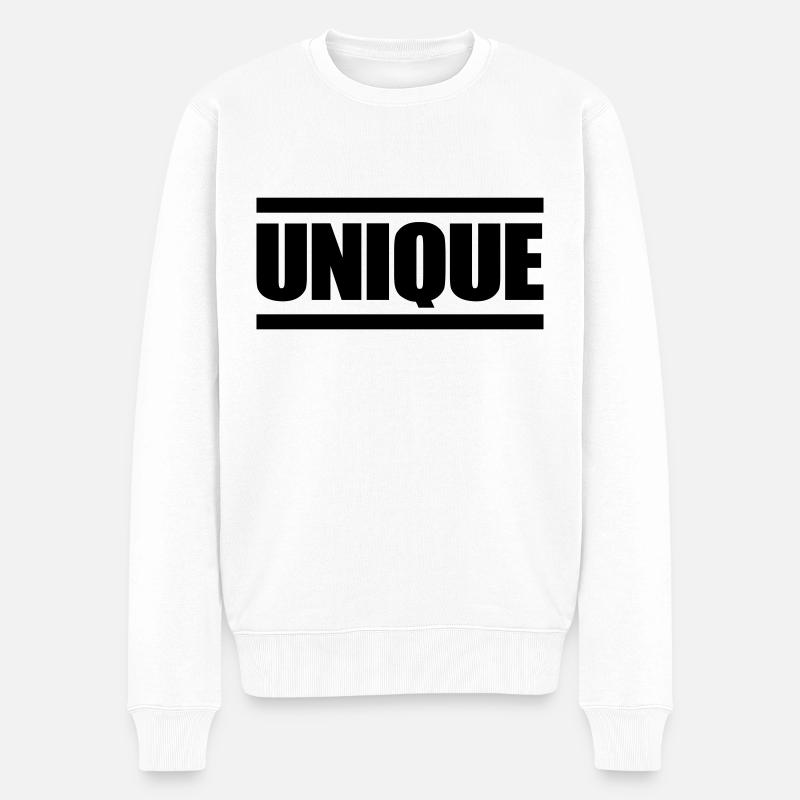 unique - Männer Premium Bio Pullover - Weiß