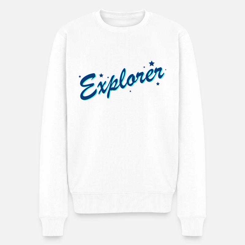 Explorer - Pull Premium bio Homme - blanc