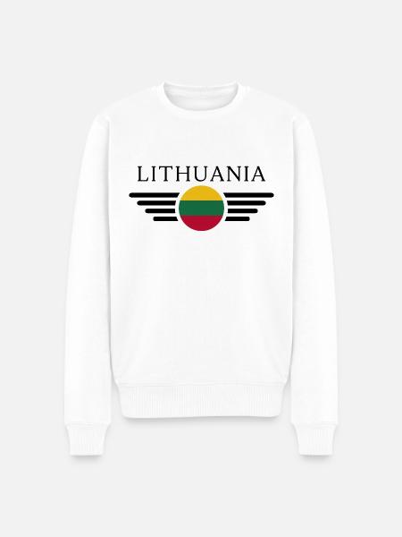Lithuania Style T-Shirt - Men's Premium Organic Jumper - white