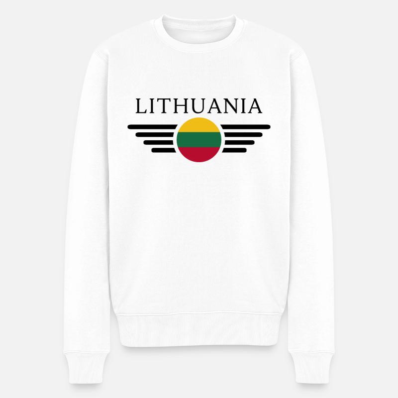 T-shirt de style lituanien - Pull Premium bio Homme - blanc