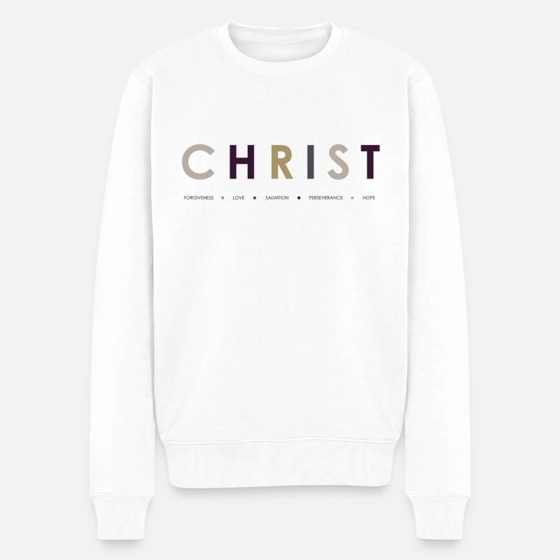 CHIRST - Pull Premium bio Homme - blanc