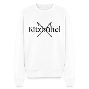 Kitzbühel - Alps - Skiing - Après Ski - Men's Premium Organic Jumper - white - Front - Thijin (182cm)