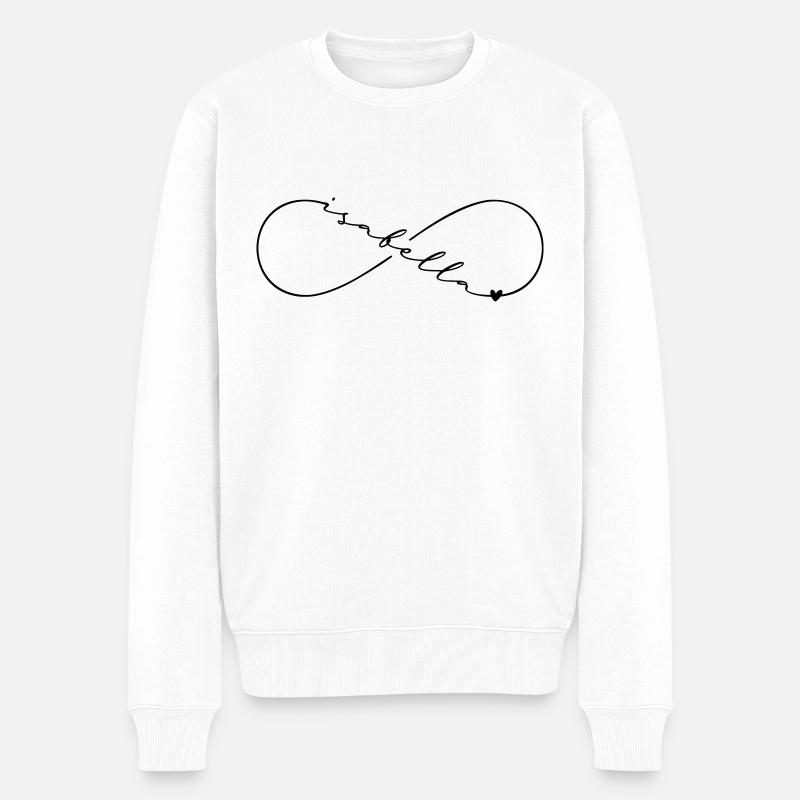 Isabella Name Infinitysymbol - Männer Premium Bio Pullover - Weiß
